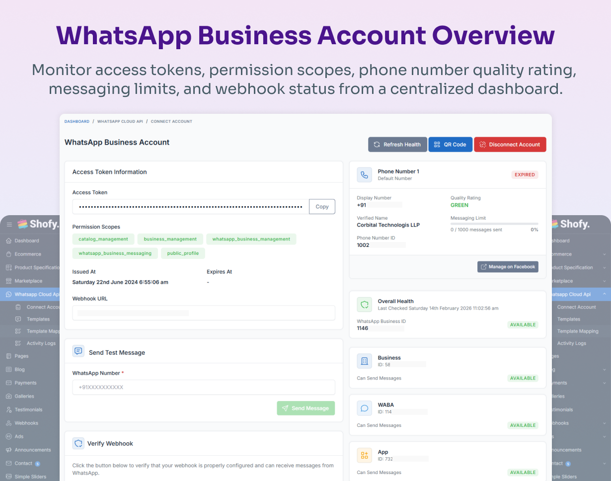 WhatsApp Cloud API Integration & Automation Module for Shofy–eCommerce & Multivendor Marketplace